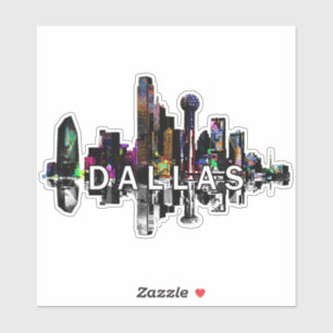 Sticker Dallas, Texas en graffiti