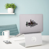 Sticker Dallas, Texas en graffiti (Ordinateur portable sur le bureau)