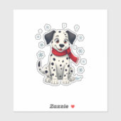 Sticker Dalmatie Snowy Fun (Feuille)