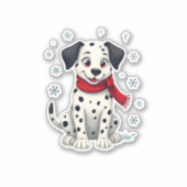 Sticker Dalmatie Snowy Fun (Devant)