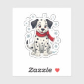 Sticker Dalmatie Snowy Fun (Feuille)