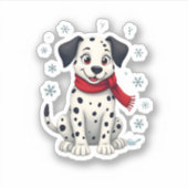 Sticker Dalmatie Snowy Fun (Devant)