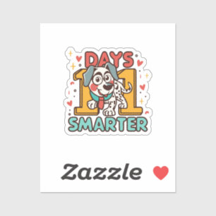 Sticker Dalmatien 101 Jours Plus Intelligent