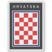 Sticker Damas croate bordure bleue (Devant)