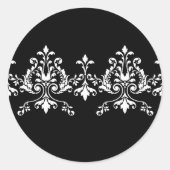 Sticker Damask noir et blanc (Devant)