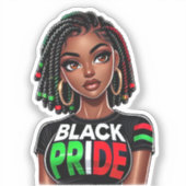 Sticker Dame de Black Pride (Recto)