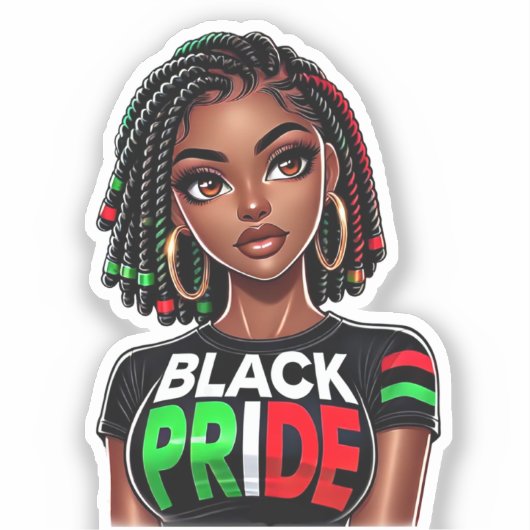 Sticker Dame de Black Pride (Recto)