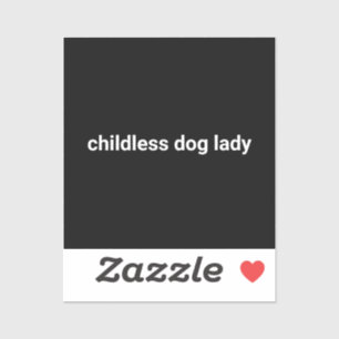 Sticker Dame de chien sans enfant minimaliste moderne drôl