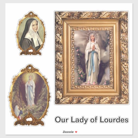 Sticker Dame de Lourdes (Feuille)