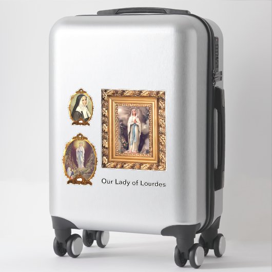 Sticker Dame de Lourdes (Sur valise)