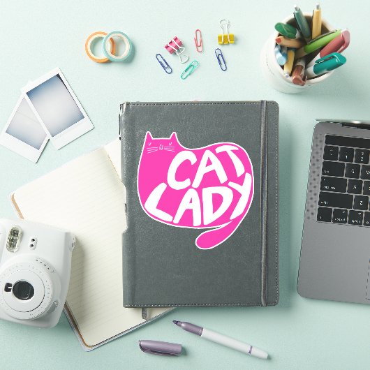 Sticker Dame du chat (Couverture iPad)