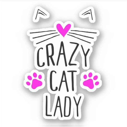 Sticker Dame du Crazy Cat (Devant)