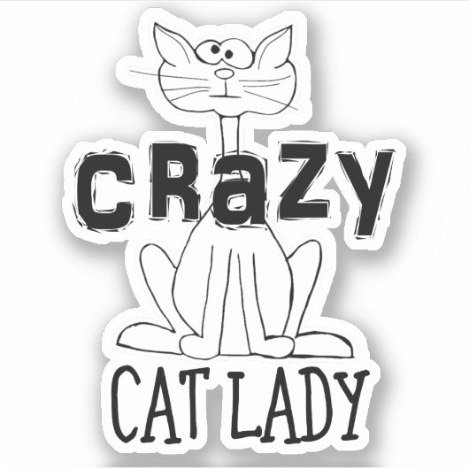 Sticker Dame du Crazy Cat (Devant)