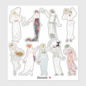 Sticker Dames à la mode (Feuille)