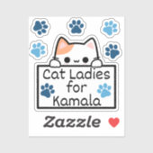Sticker Dames de chat pour Kamala (Feuille)