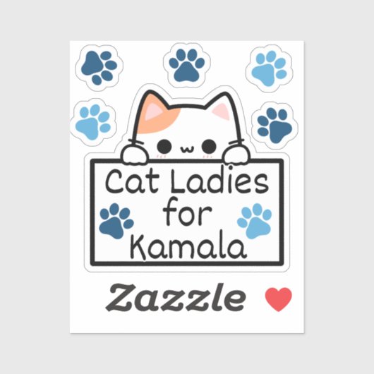 Sticker Dames de chat pour Kamala (Feuille)