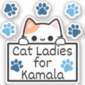 Sticker Dames de chat pour Kamala (Recto)