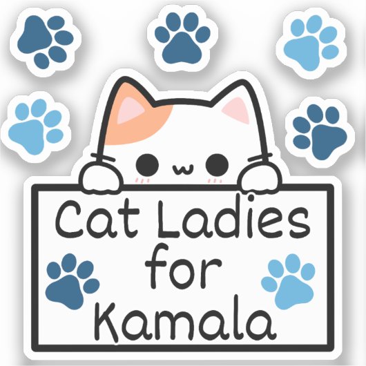 Sticker Dames de chat pour Kamala (Recto)