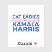 Sticker Dames de chat pour Kamala Harris (Feuille)