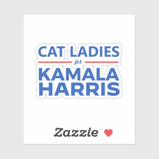 Sticker Dames de chat pour Kamala Harris (Feuille)