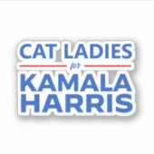Sticker Dames de chat pour Kamala Harris (Devant)