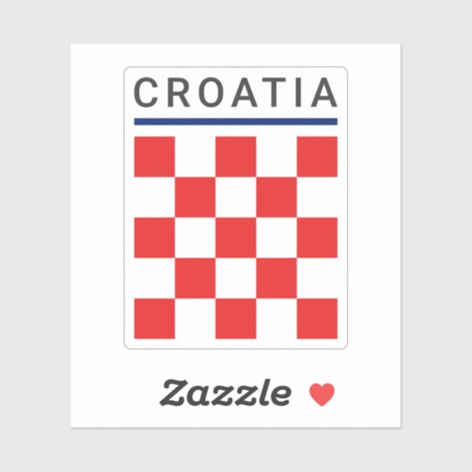 Sticker Damier croate (Feuille)