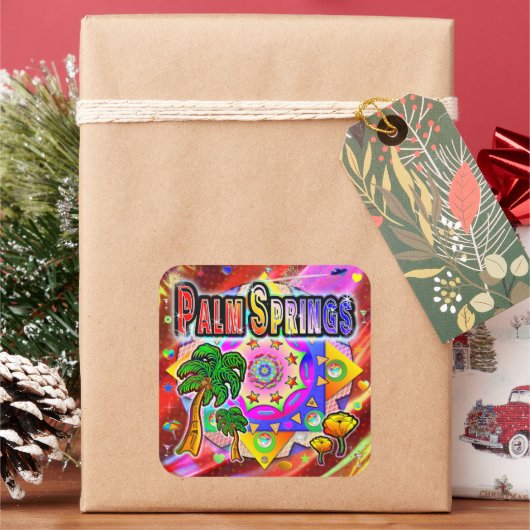 Sticker d'amis tropicaux Palm Springs (vacances)