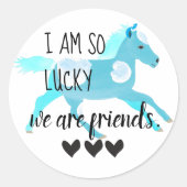 Sticker d'amitié pour le poney aquamarin (Devant)