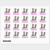 Sticker d'amour de chien chiot Schnauzer miniature (Feuille)