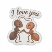 Sticker d'amour mignon - Design romantique transpa (Devant)