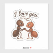 Sticker d'amour mignon - Design romantique transpa (Feuille)