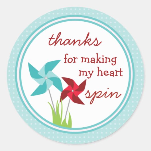 Sticker d'amour mignon Pinwheel (pour lui) (Devant)