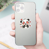 Sticker d'amour Panda Cute - Kawaii Coeur Eyes Des (Téléphone)