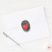 Sticker d'amour pour empreinte digitale cardiaque (Enveloppe)