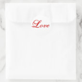 Sticker d'amour pour enveloppe Sceau rouge et blan (Sac)