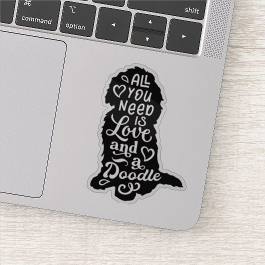 Sticker d'amour pour le labradoodle Goldendoodle m (Détail)