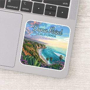 Sticker Dana Point California Beach Orange County Vintage