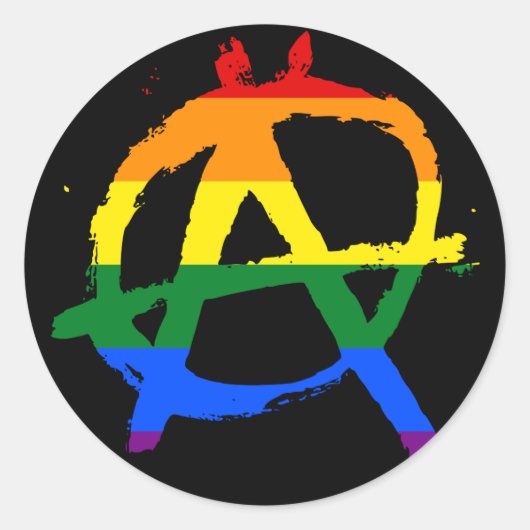Sticker d'anarchie arc-en-ciel (Devant)