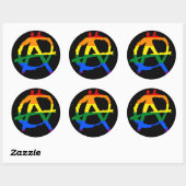 Sticker d'anarchie arc-en-ciel (Feuille)
