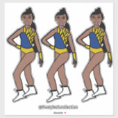 Sticker Dancer Blue Gold #1 (Feuille)