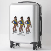 Sticker Dancer Blue Gold #1 (Sur valise)