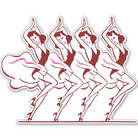 Sticker Dancing Girls Thunder_Cove (Devant)