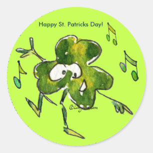 Sticker Dancing Irish Shamrock n Roll 11