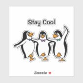 Sticker Dancing Penguins Vinyl Custom-Cut (Feuille)