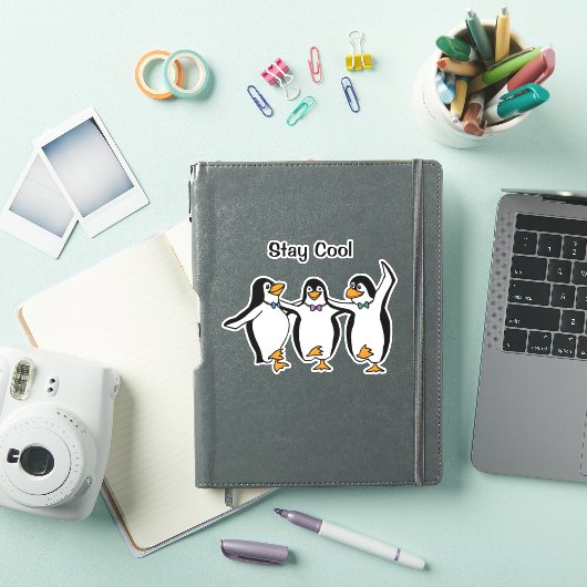 Sticker Dancing Penguins Vinyl Custom-Cut (Couverture iPad)