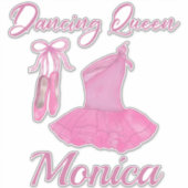 Sticker Dancing Queen Citation rose mignonne Ballerina Rob (Devant)