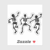 Sticker Dancing Skeletons design (Feuille)