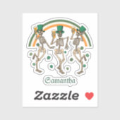 Sticker Dancing Skeletons St Patrick (Feuille)