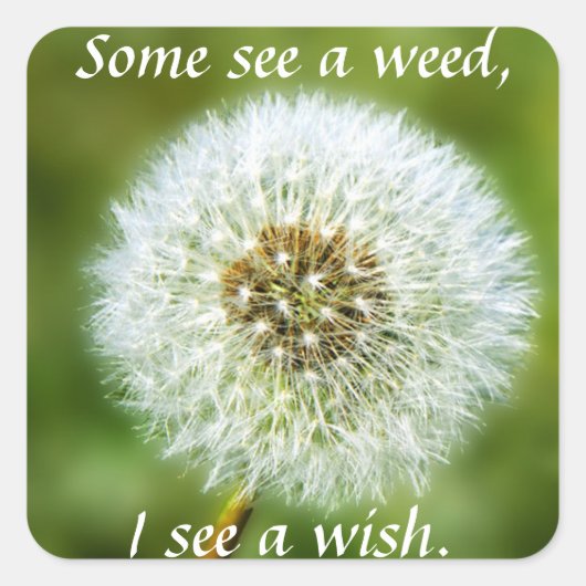 Sticker Dandelion - Certains voient une mauvaise h (Devant)