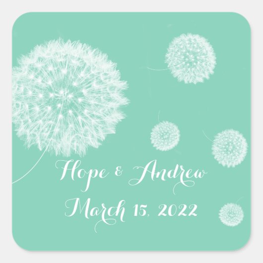 Sticker Dandelion de mariée et de chambre (Devant)